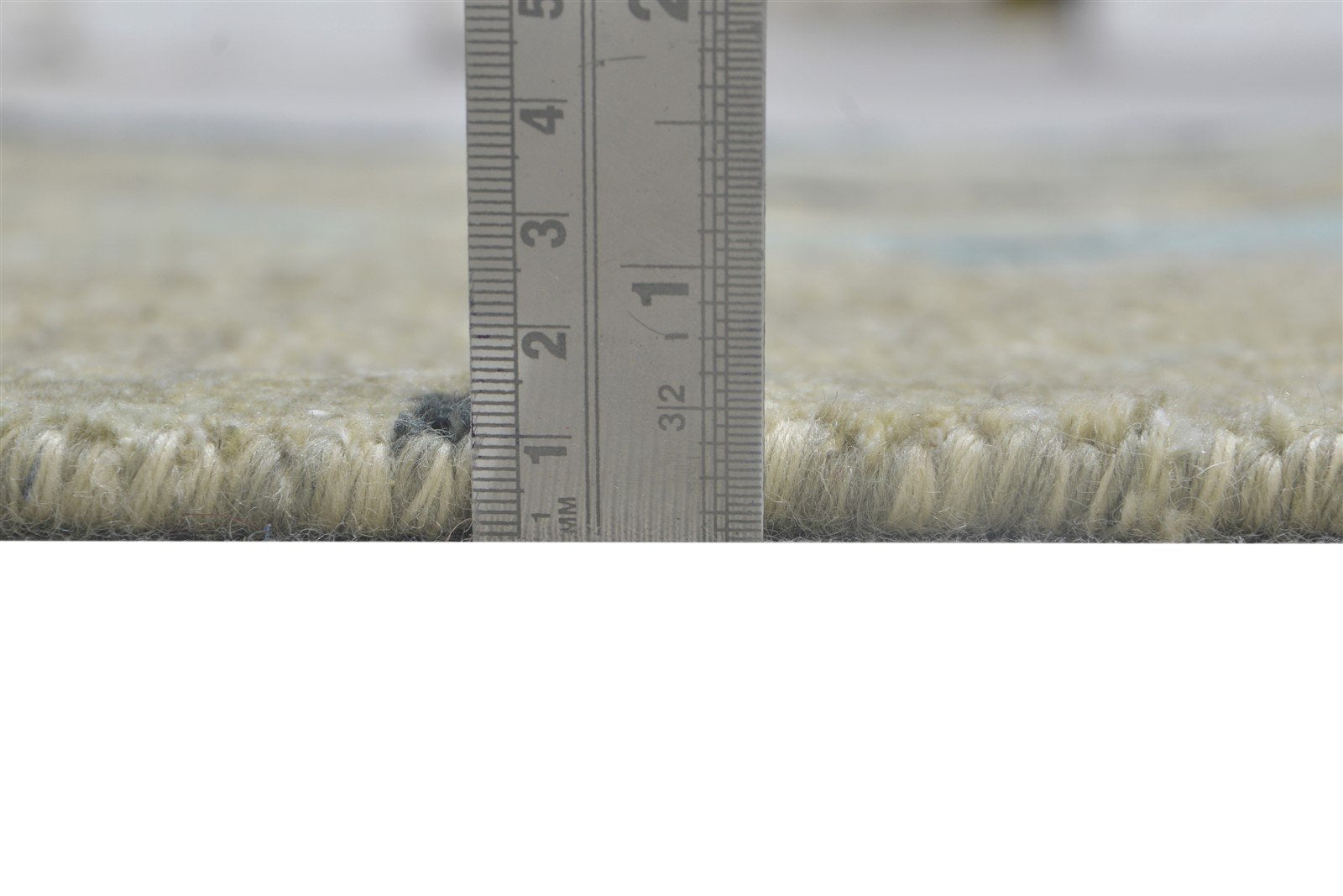 Flossy 3' X 5' Rug Wool Sage Modern Hand Knotted Bohemian Abstract 7864314921109