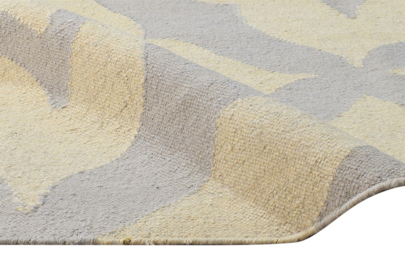 3' X 6' Rug Wool Beige Modern Dhurrie Moroccan Trellis Room Size Carpet 7864672518293
