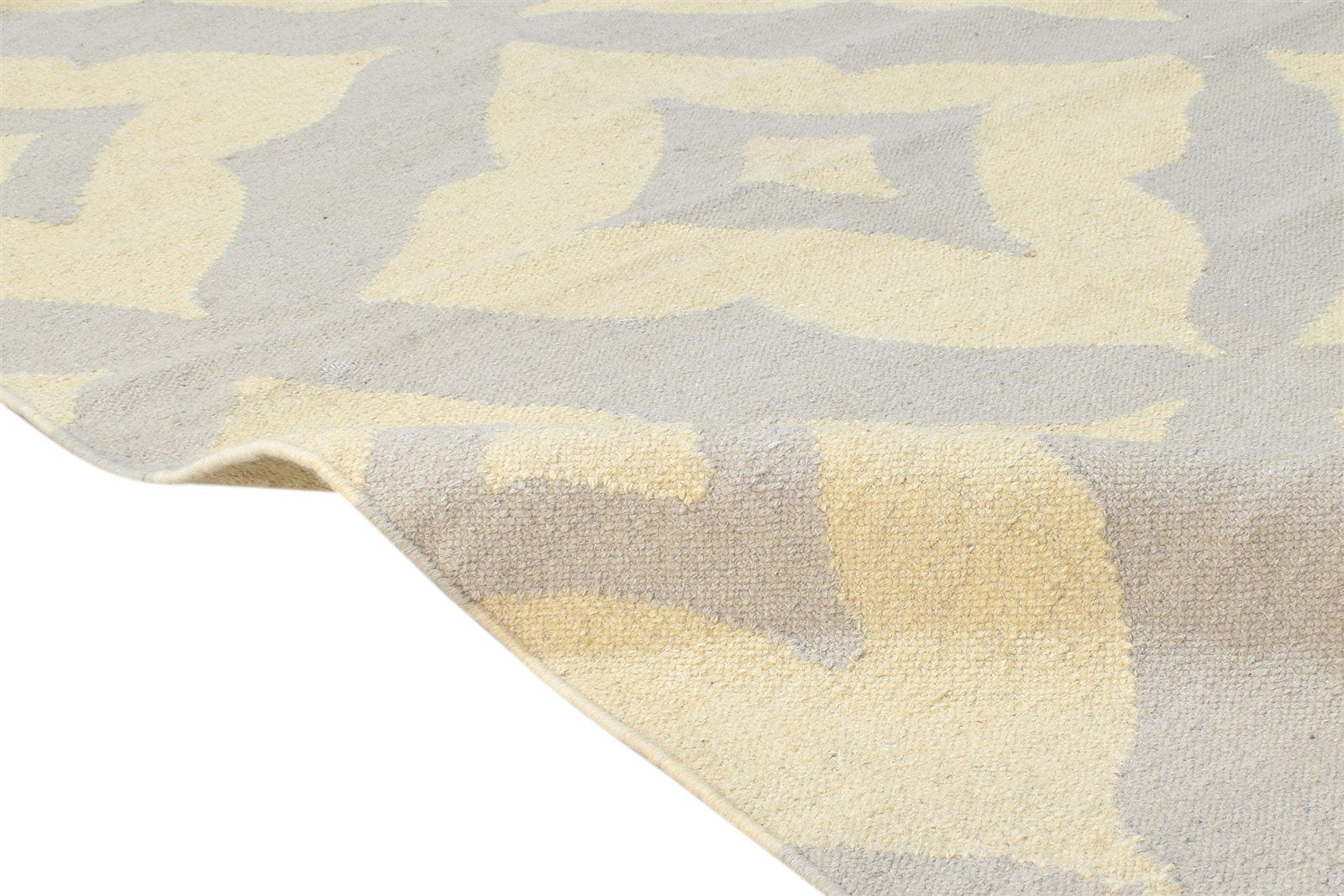 3' X 6' Rug Wool Beige Modern Dhurrie Moroccan Trellis Room Size Carpet 7864672518293