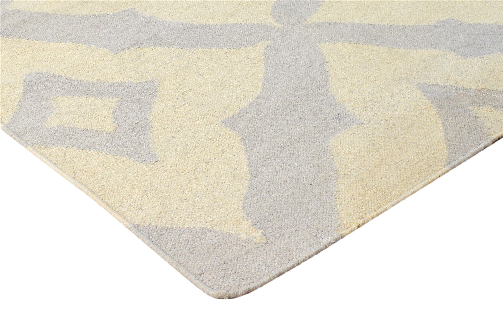 3' X 6' Rug Wool Beige Modern Dhurrie Moroccan Trellis Room Size Carpet 7864672518293