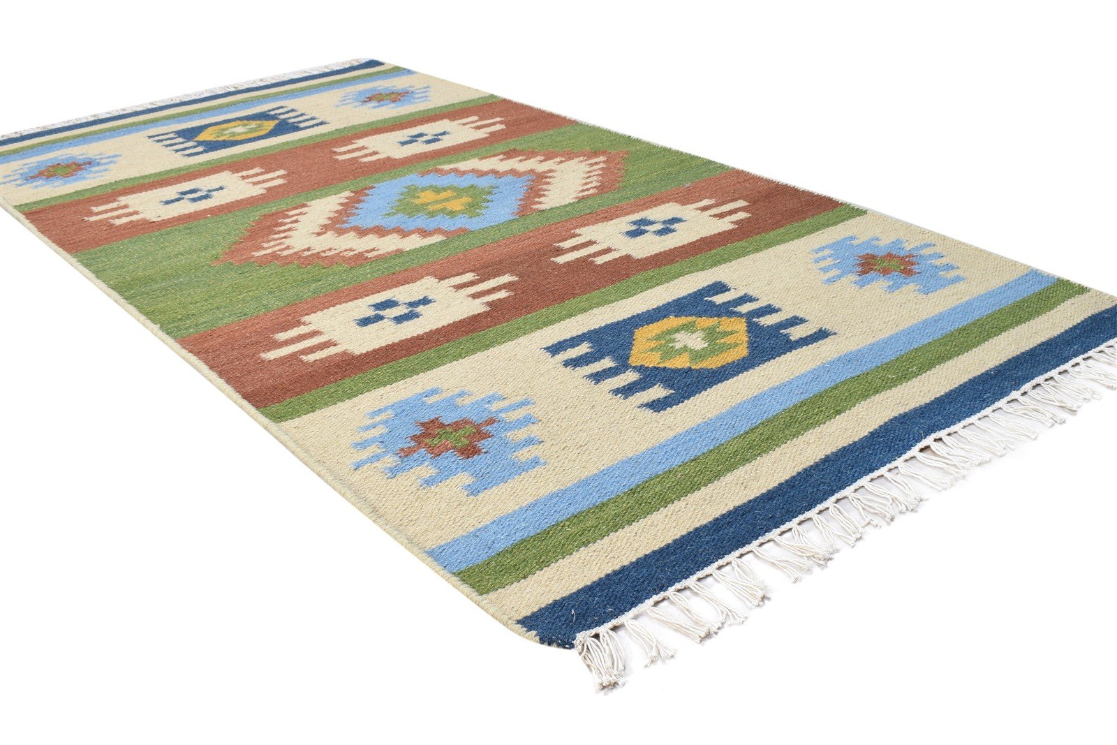 3' X 6' Rug Wool Multi Persian Dhurrie Southwestern Oriental Room Size Carpet 7864988401813