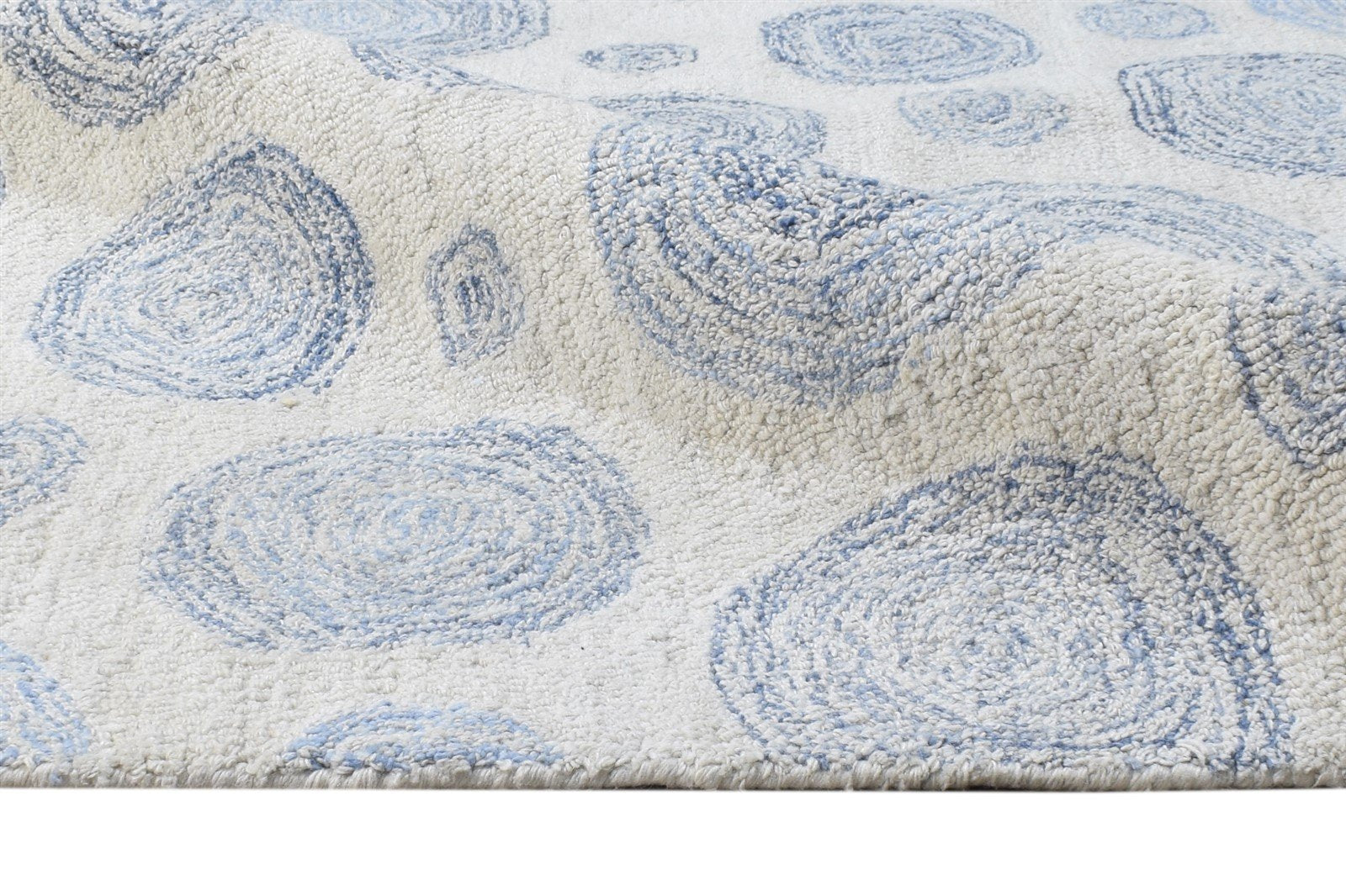 3' X 8' Rug Pet Yarn Blue Modern Hand Tufted Indian Modern Small Runner 7865139560597