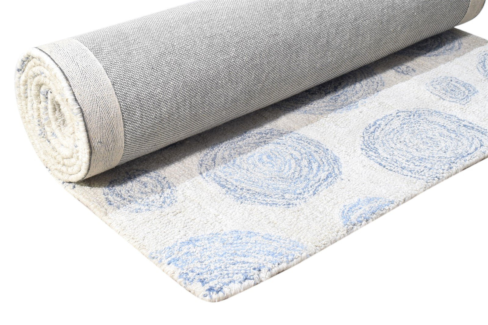 3' X 8' Rug Pet Yarn Blue Modern Hand Tufted Indian Modern Small Runner 7865139560597