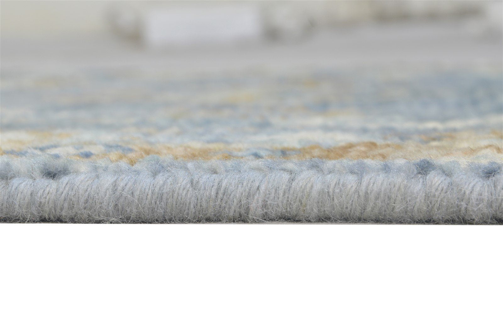 3' X 8' Rug Wool Blue Persian Hand Knotted Oushak Oriental Small Runner 7865016909973