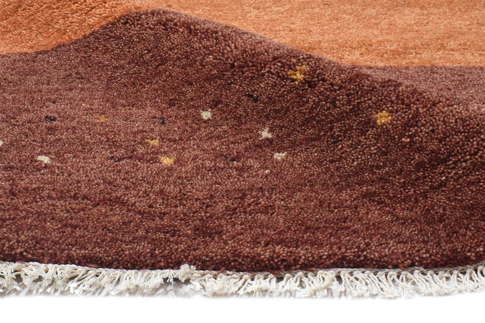 3' X 8' Rug Wool Rust Southwestern Hand Knotted Gabbeh Striped Small Runner 7865065472149
