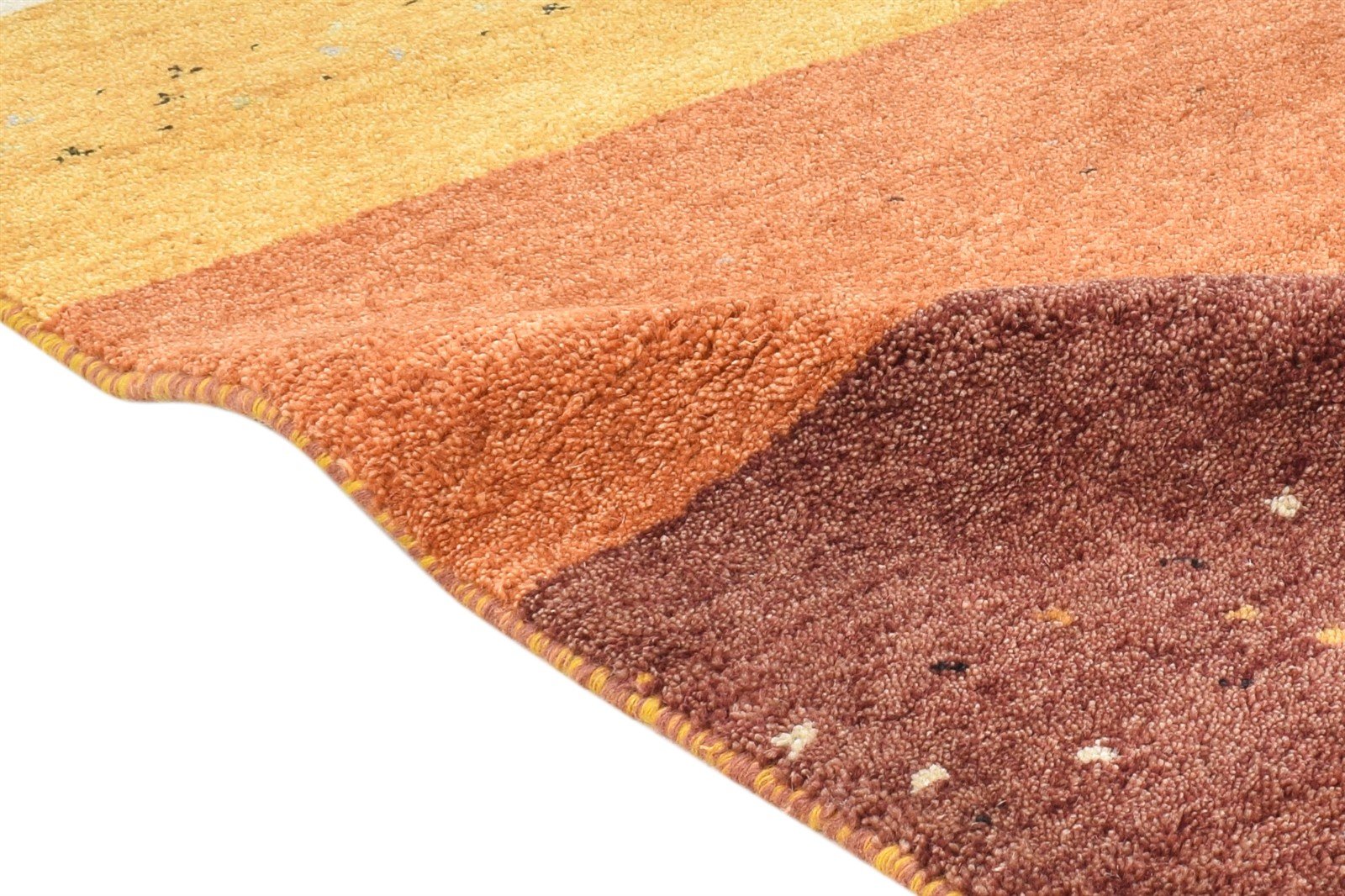 3' X 8' Rug Wool Rust Southwestern Hand Knotted Gabbeh Striped Small Runner 7865065472149