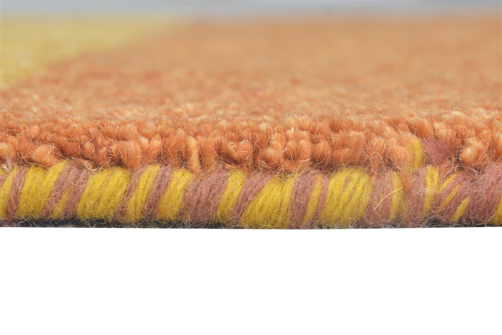3' X 8' Rug Wool Rust Southwestern Hand Knotted Gabbeh Striped Small Runner 7865065472149