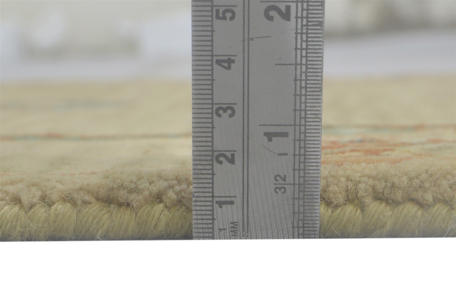 3' X 9' Rug Wool / Silk Beige Persian Hand Knotted Oushak Oriental Small Runner 7864088985749