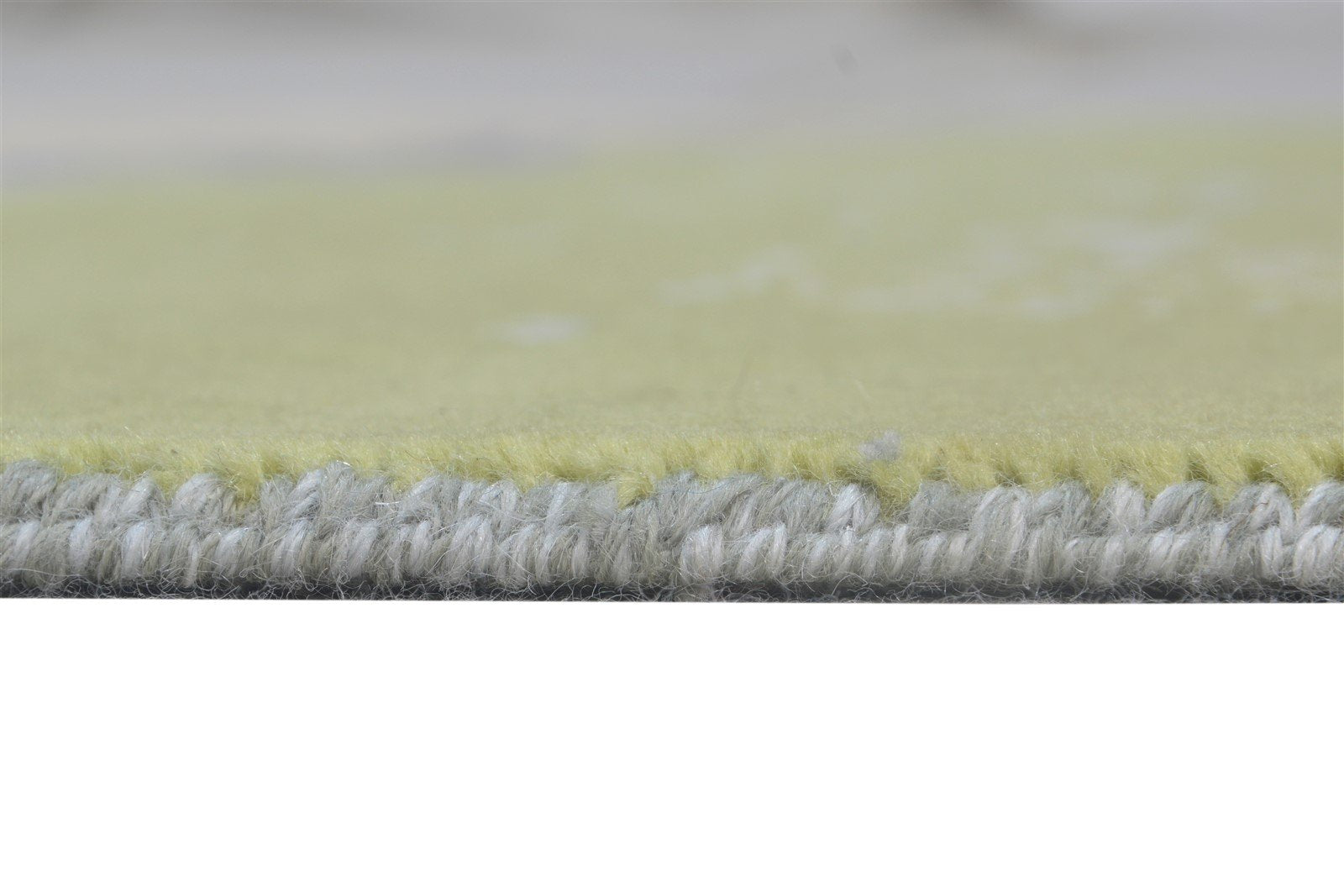3X10 Rug Wool / Silk Green Modern Hand Knotted American Abstract Small Runner 7865148768405