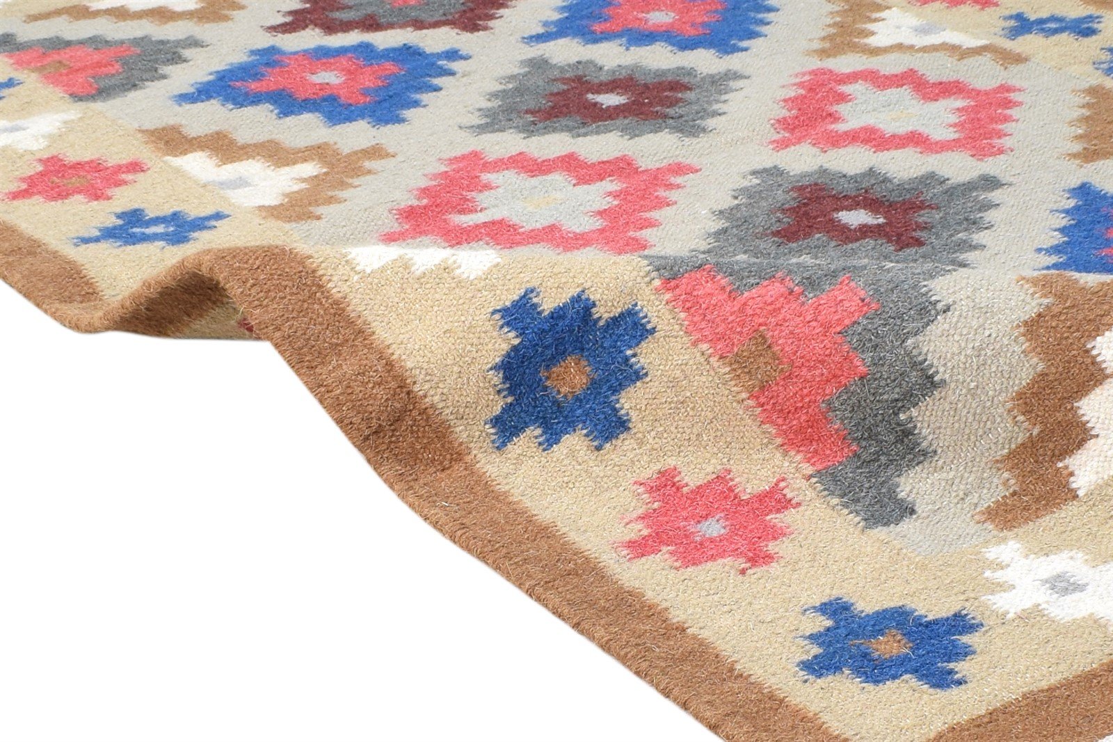 Karisa 3X5 Rug Wool Multi Color Southwestern Dhurrie American Tribal 7865123700885