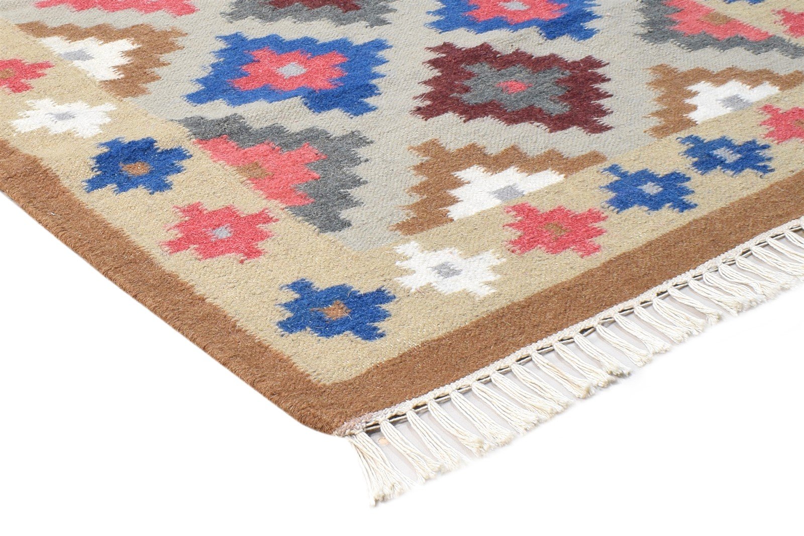 Karisa 3X5 Rug Wool Multi Color Southwestern Dhurrie American Tribal 7865123700885