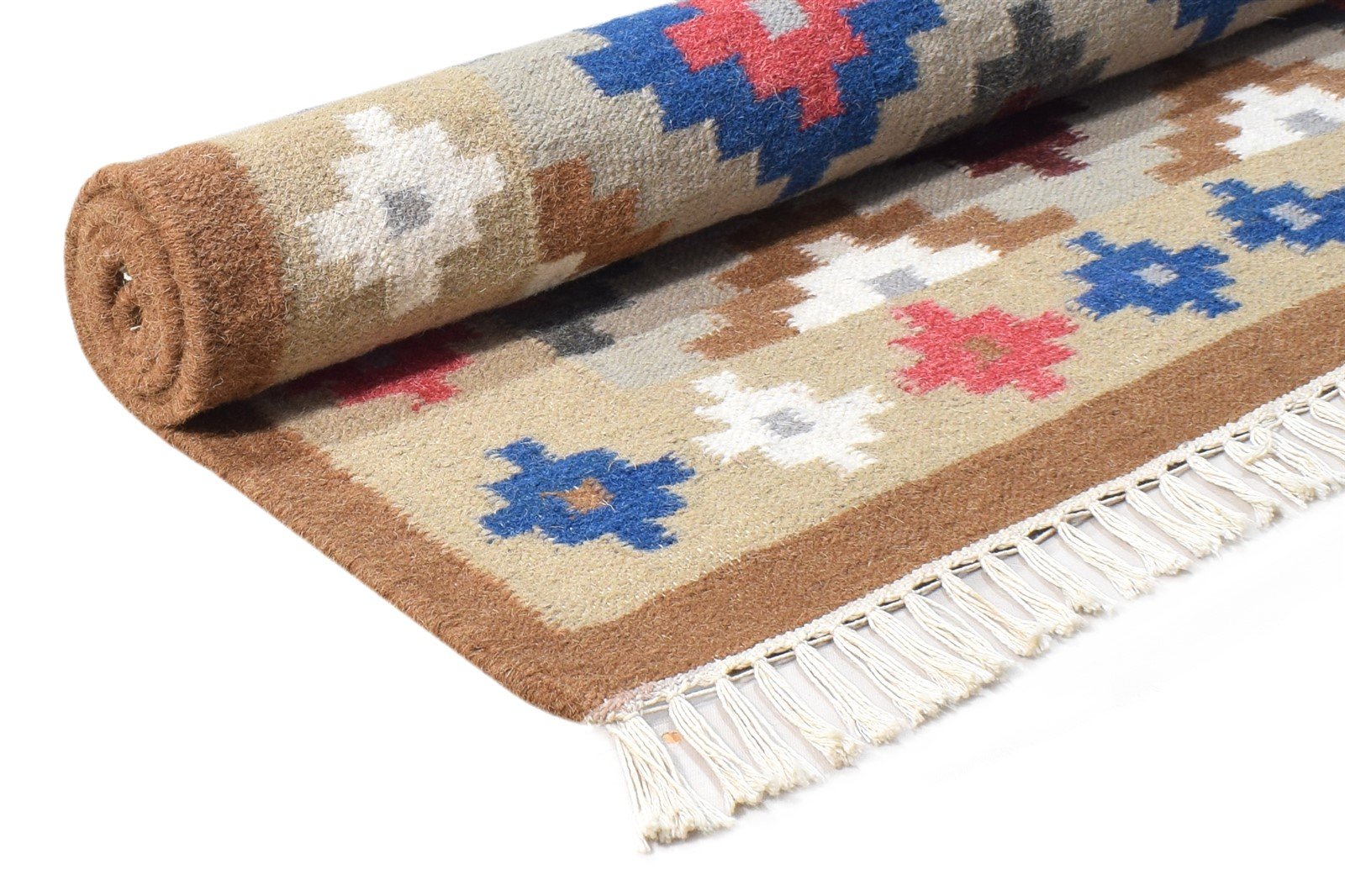 Karisa 3X5 Rug Wool Multi Color Southwestern Dhurrie American Tribal 7865123700885