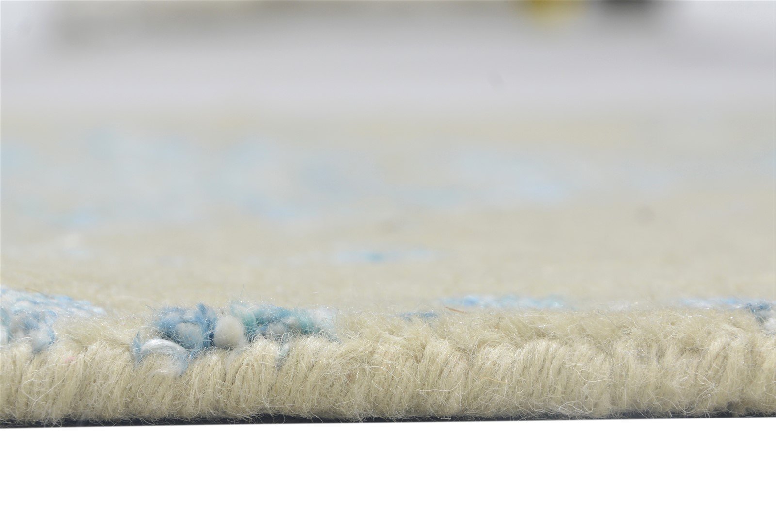3X6 Rug Wool / Silk Beige Modern Hand Knotted Scandinavian Abstract Small 7864100159637