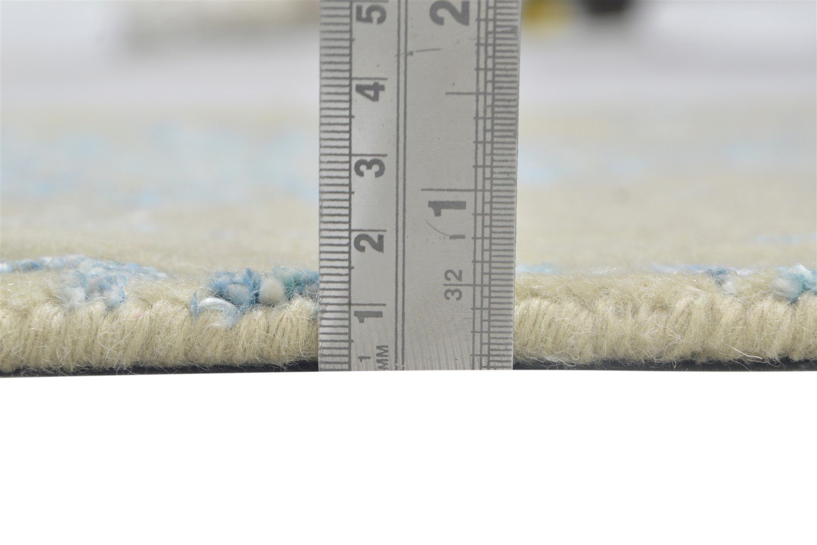 3X6 Rug Wool / Silk Beige Modern Hand Knotted Scandinavian Abstract Small 7864100159637