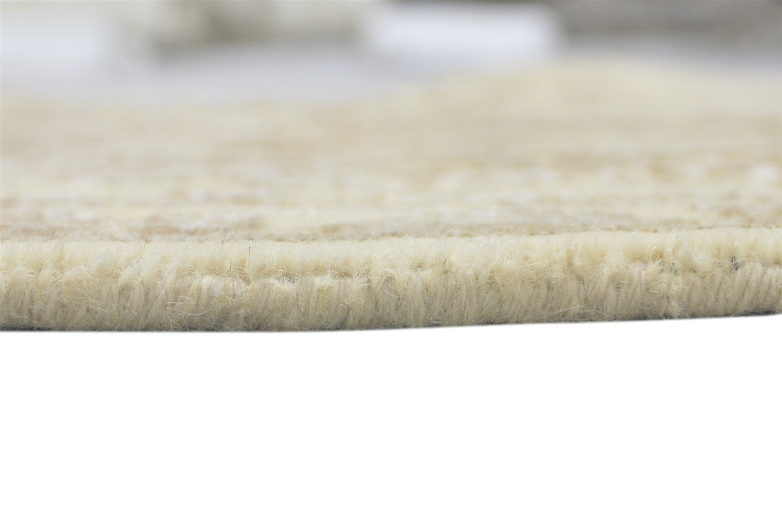 3X6 Rug Wool / Silk Beige Persian Hand Knotted Kashan Oriental Room Size Carpet 7860693500053
