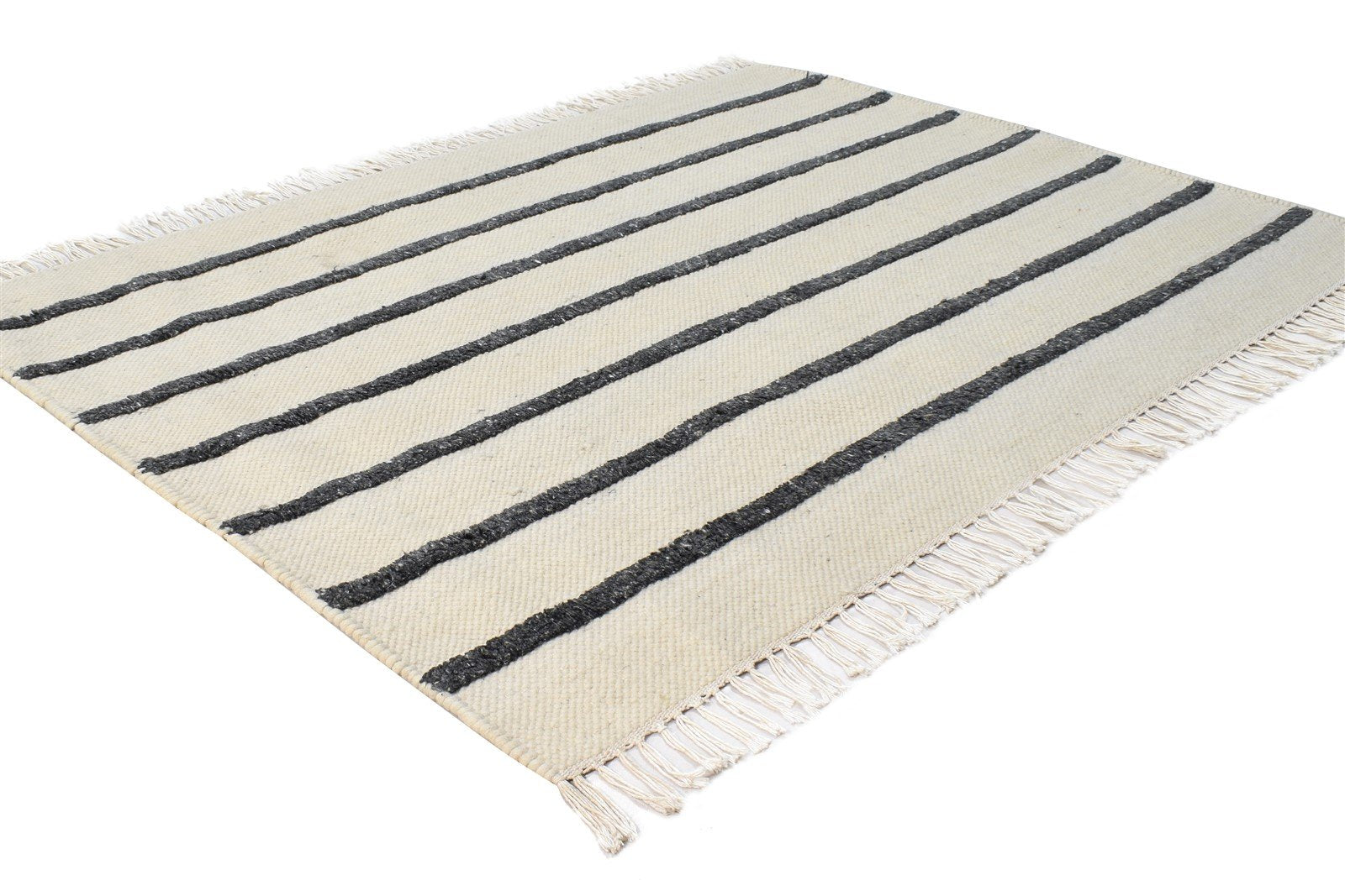 4' X 3' Rug Wool Cream Modern Dhurrie French Floral Room Size Carpet 7865080840341