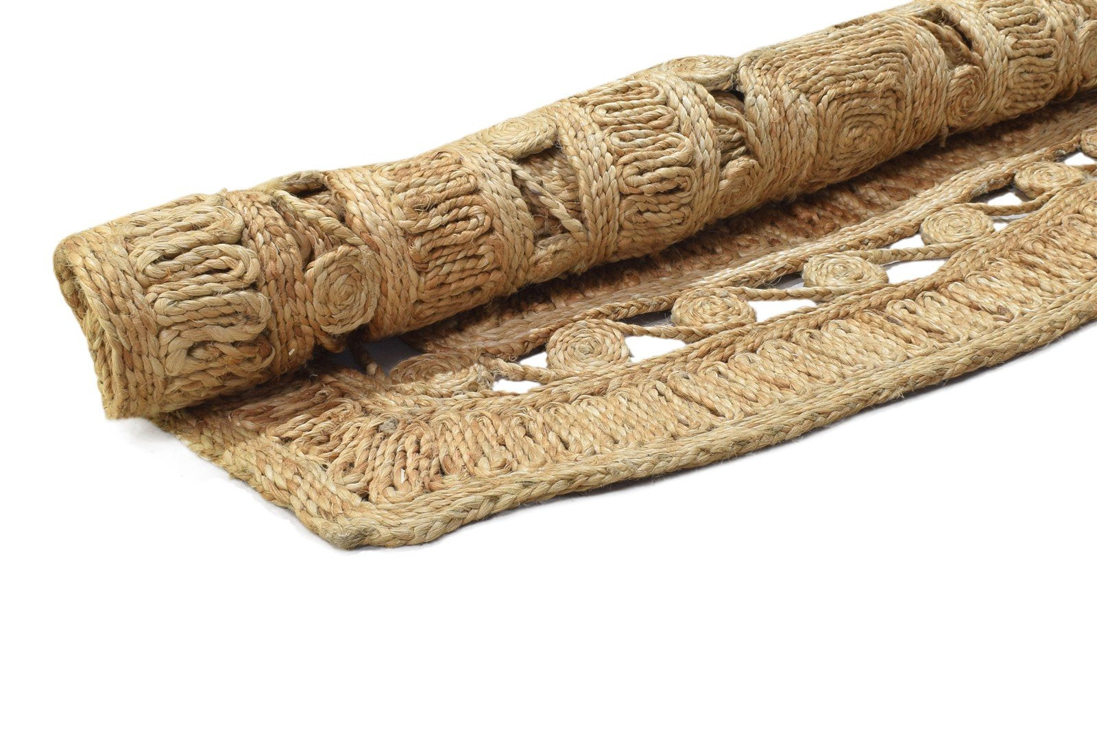 4' X 4' Rug Jute Beige Modern Hand Woven Scandinavian Solid Room Size Carpet 7864818466965