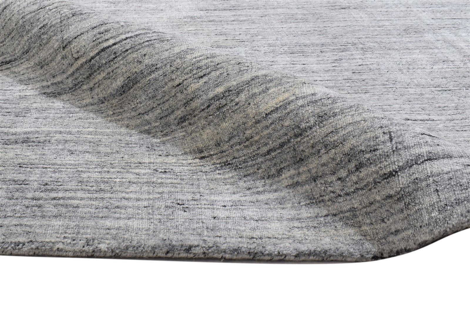 4' X 4' Rug Silk Grey Modern Handloom Scandinavian Solid Room Size Carpet 7864820007061