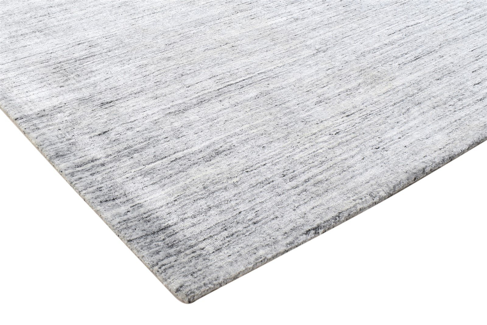 4' X 4' Rug Silk Grey Modern Handloom Scandinavian Solid Room Size Carpet 7864820007061