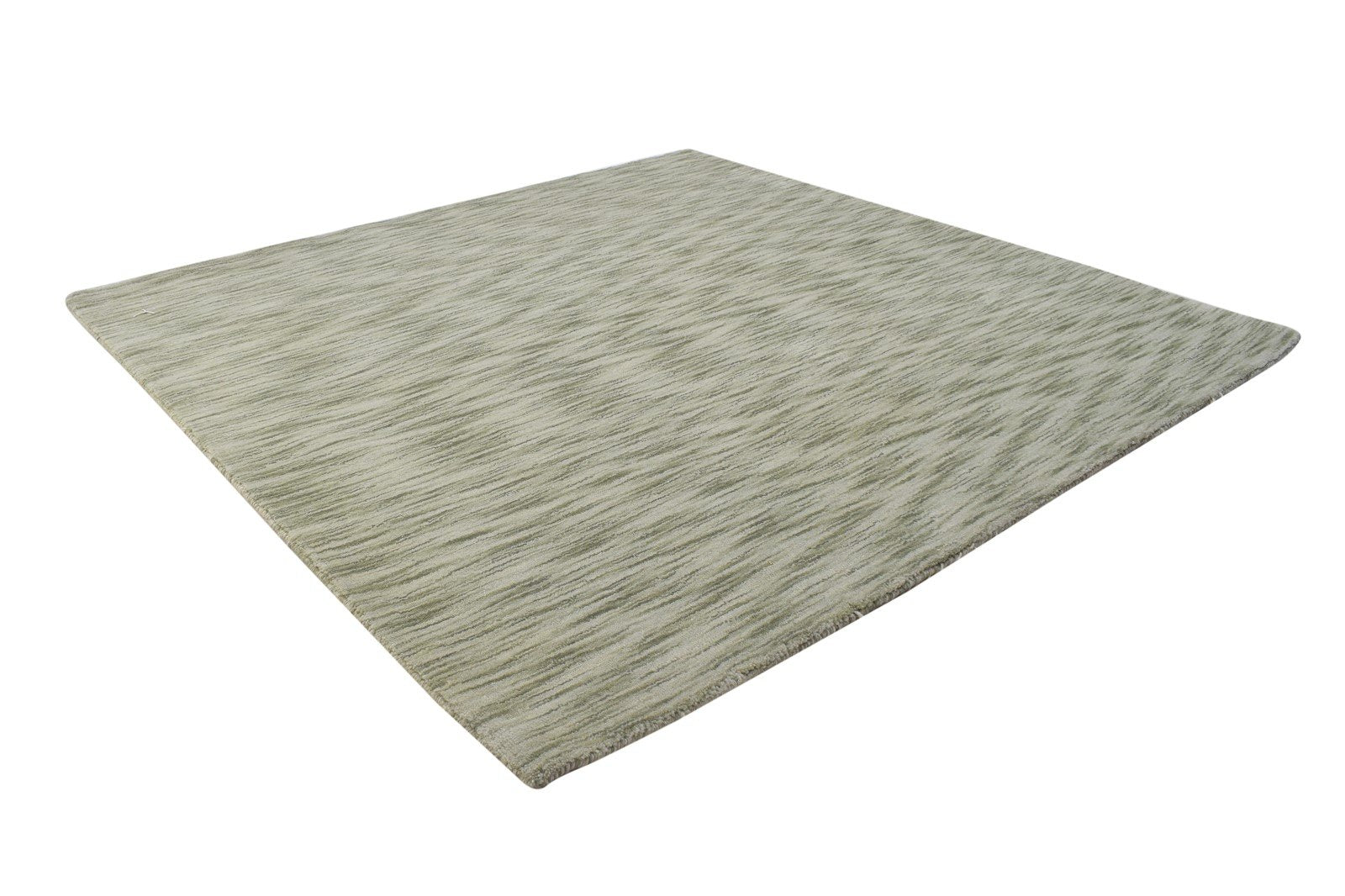 4' X 4' Rug Wool Sage Modern Hand Woven Scandinavian Solid Room Size Carpet 7864820727957