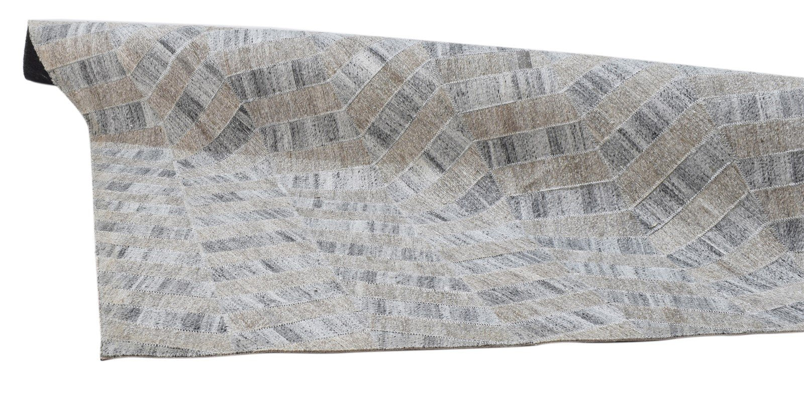 4' X 6' Rug Cotton Grey Modern Hand Woven French Chevron Room Size Carpet 7860685799573