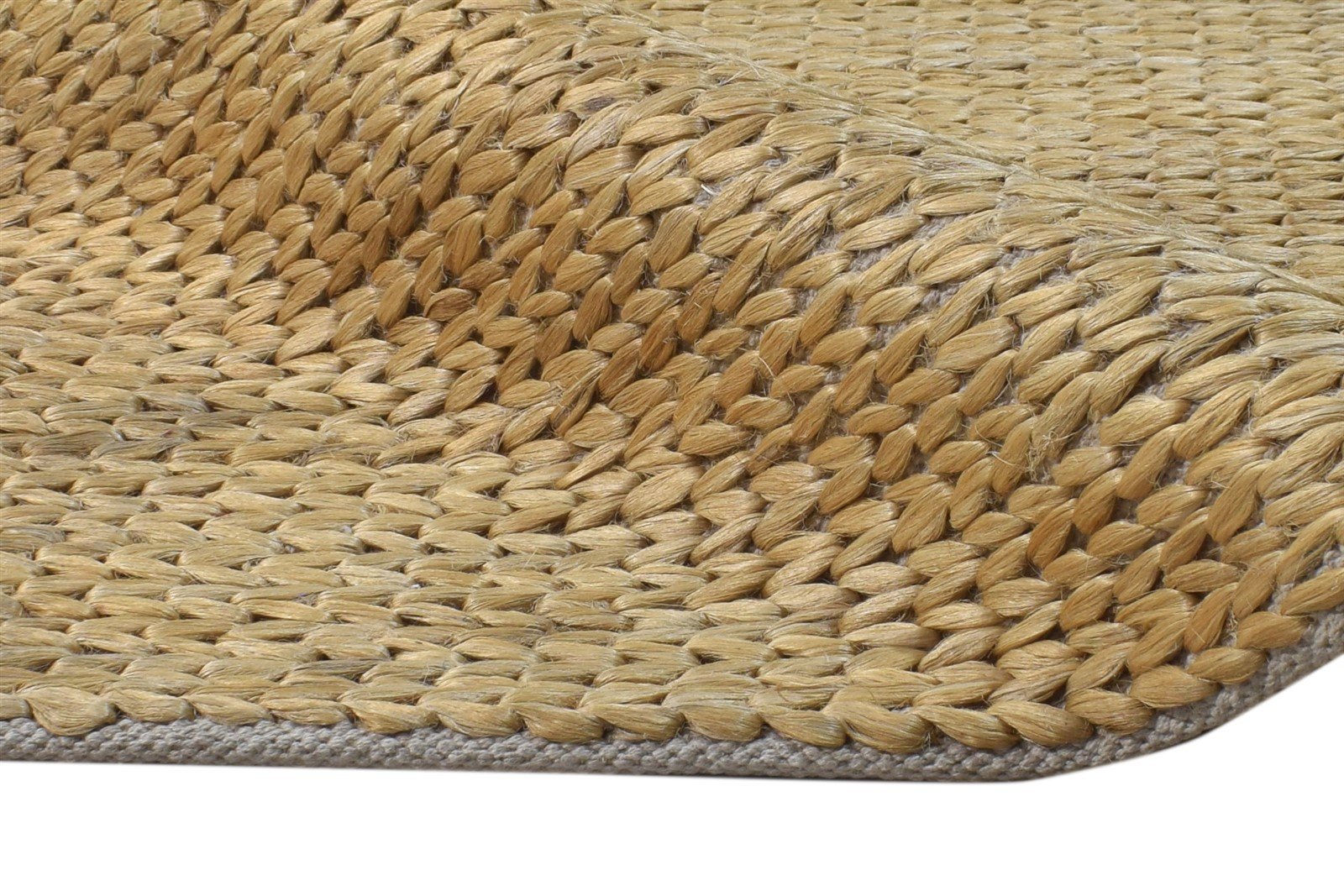 4' X 6' Rug Jute Beige Modern Hand Woven Scandinavian Solid Room Size Carpet 7864954749077