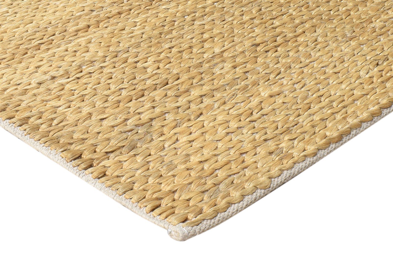 4' X 6' Rug Jute Beige Modern Hand Woven Scandinavian Solid Room Size Carpet 7864954749077