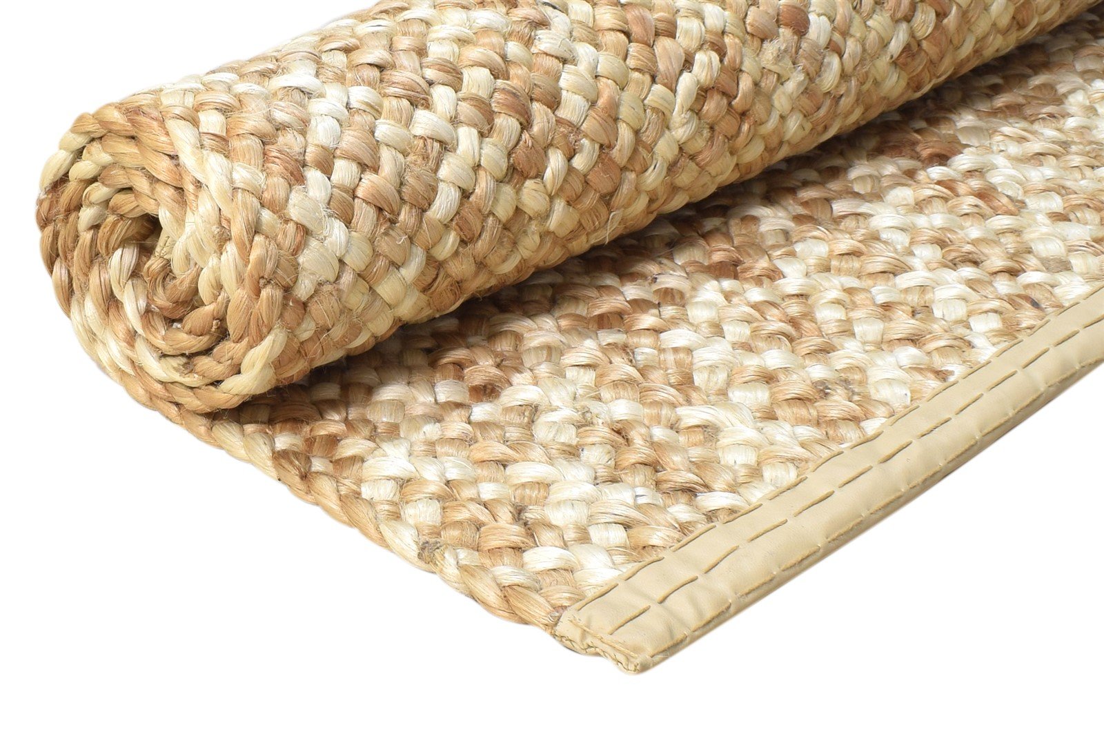 4' X 6' Rug Jute Beige Modern Hand Woven Scandinavian Solid Room Size Carpet 7864963694741