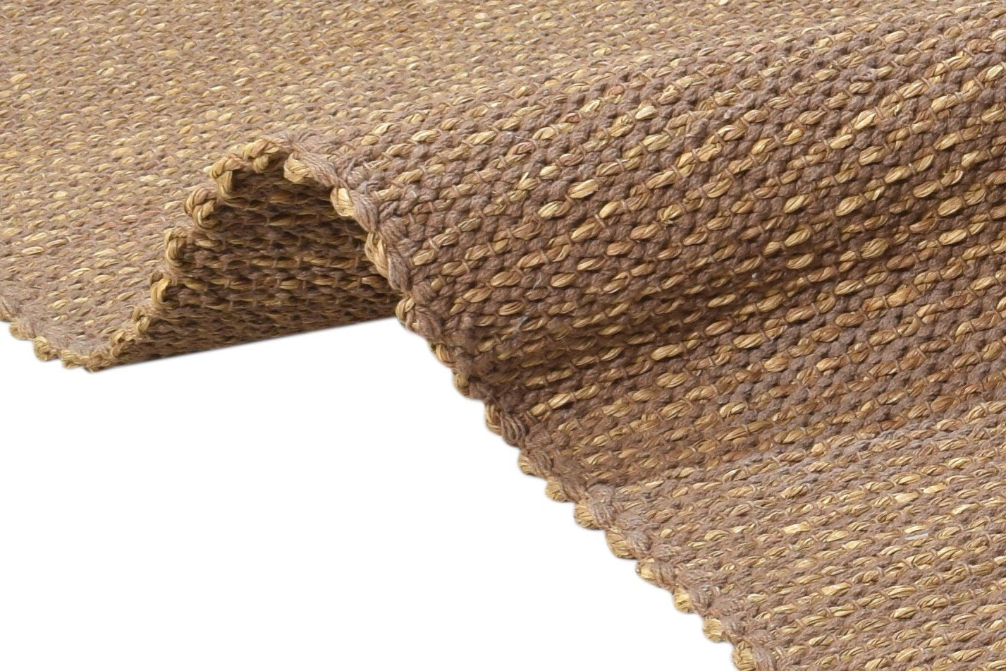 4' X 6' Rug Jute Brown Modern Hand Woven Scandinavian Solid Room Size Carpet 7864959238293