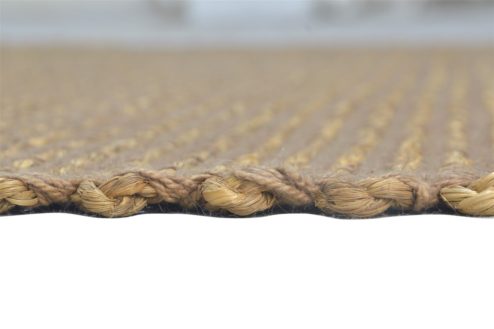 4' X 6' Rug Jute Brown Modern Hand Woven Scandinavian Solid Room Size Carpet 7864959238293