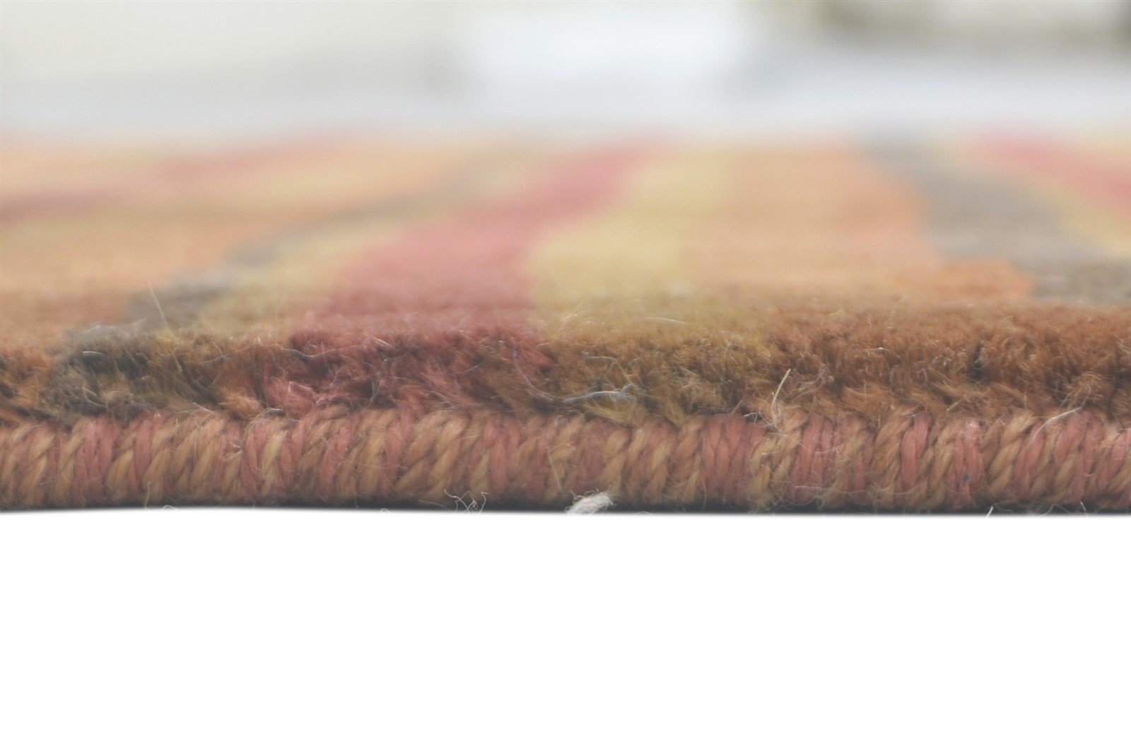 4' X 6' Rug Jute Rust Modern Handloom Scandinavian Striped Room Size Carpet 7860701298837