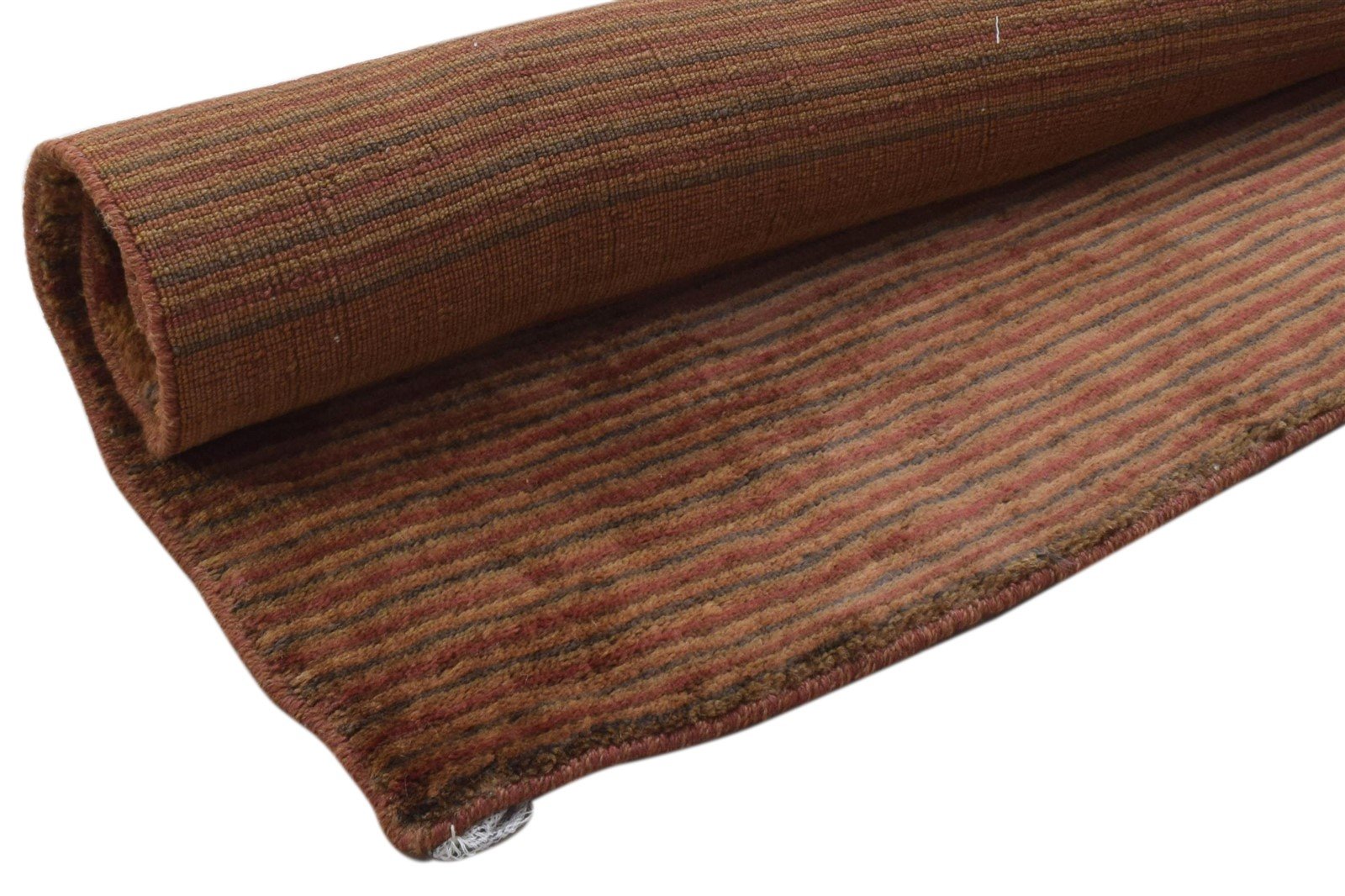 4' X 6' Rug Jute Rust Modern Handloom Scandinavian Striped Room Size Carpet 7860701298837