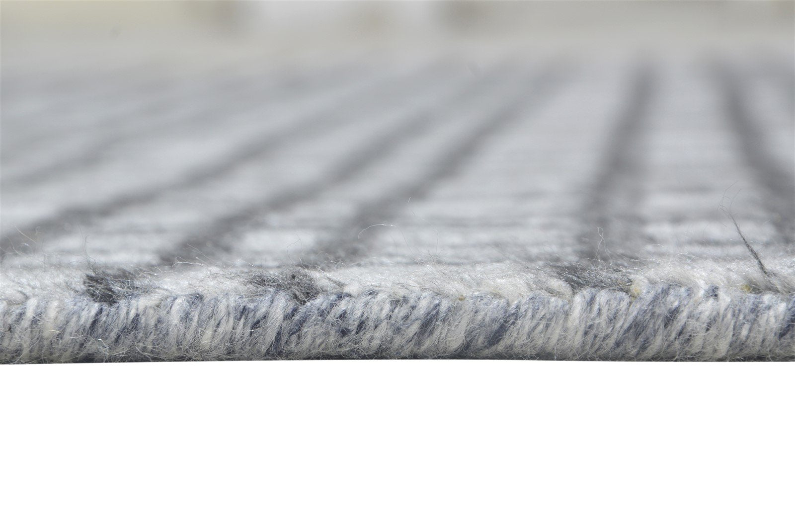 4' X 6' Rug Silk Charcoal Modern Handloom Scandinavian Plaids Room Size Carpet 7864159010965