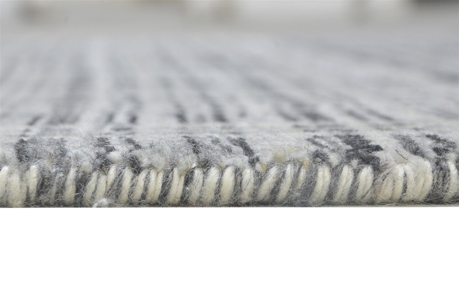 4' X 6' Rug Silk Charcoal Modern Handloom Scandinavian Plaids Room Size Carpet 7864160780437