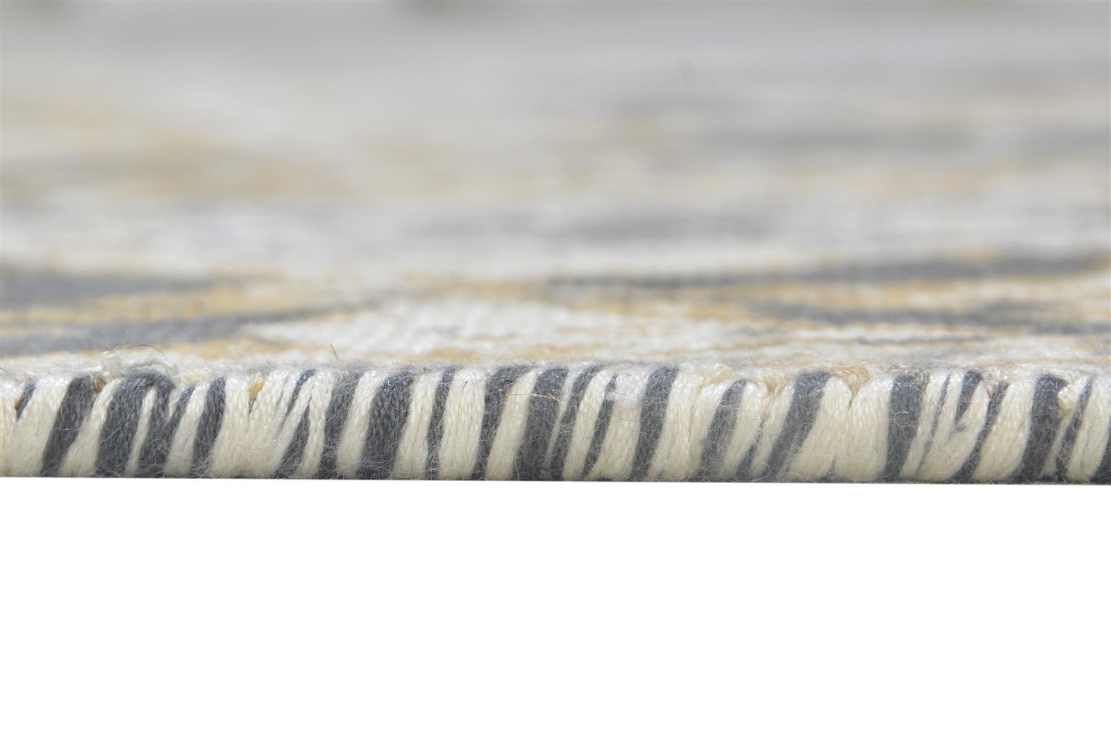 Lucina 4' X 6' Rug Silk Dark Grey Modern Hand Woven Indian Abstract 7864162648213