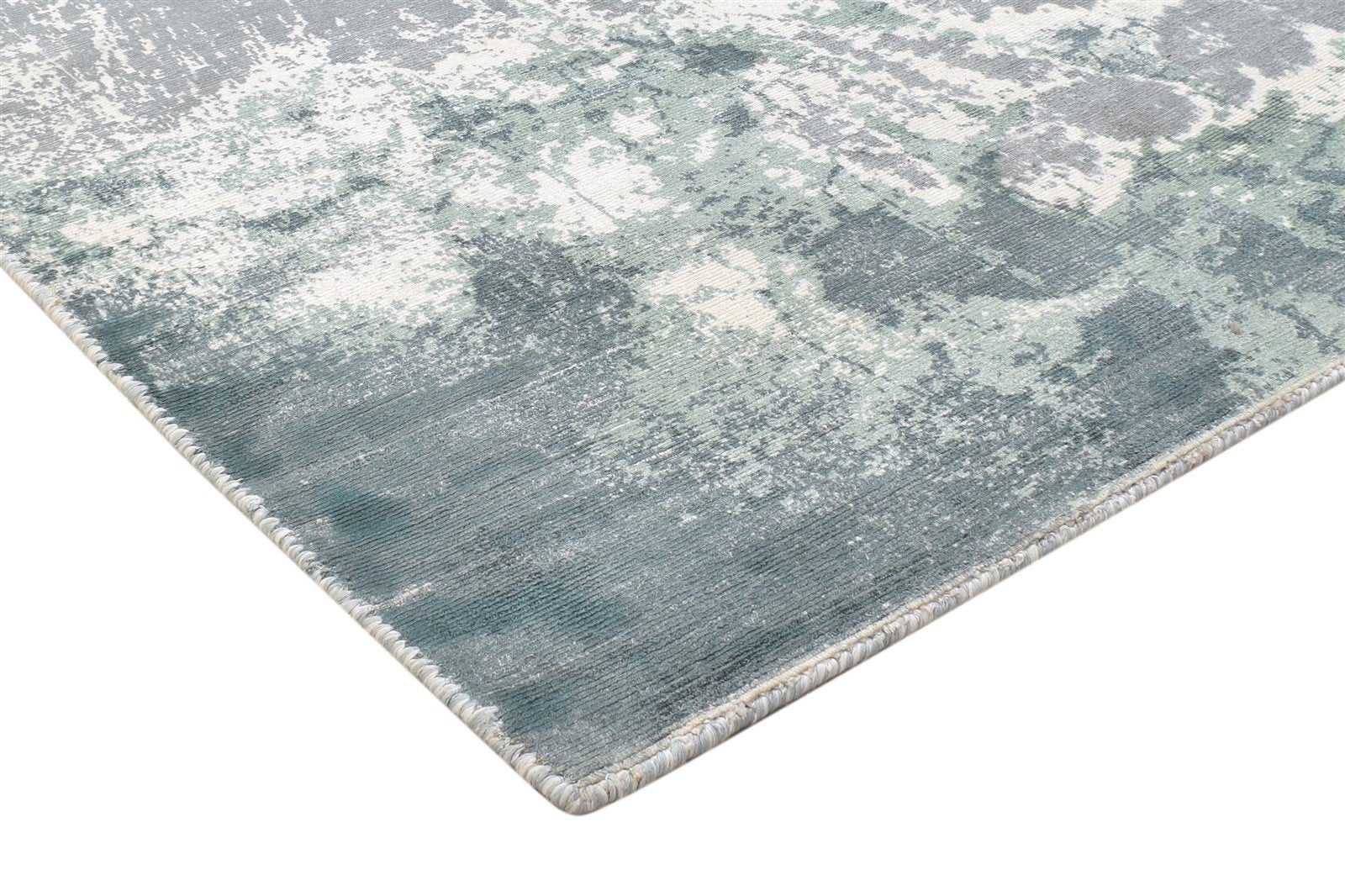 4' X 6' Rug Silk Grey Modern Hand Woven Indian Abstract Room Size Carpet 7864161304725