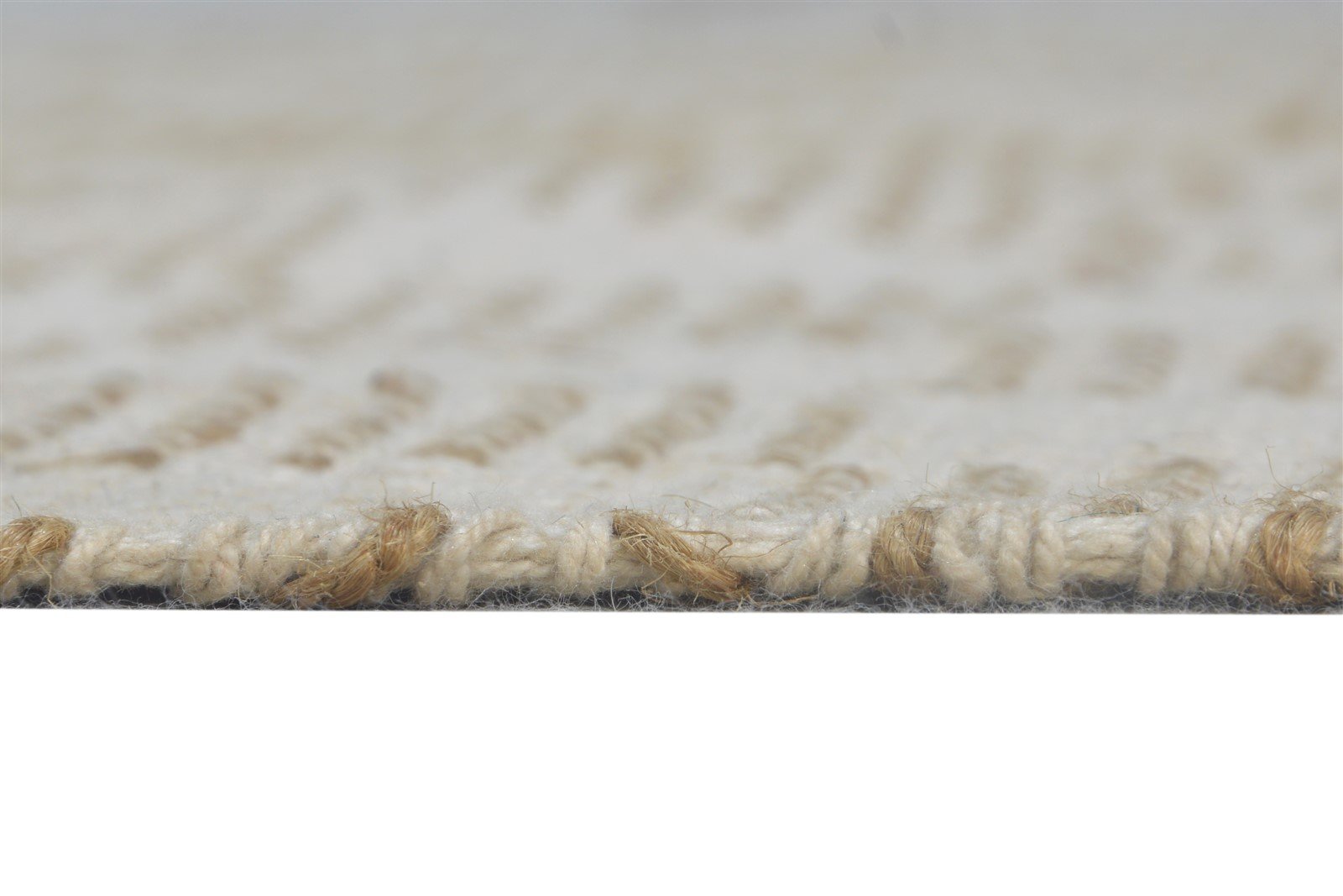 4' X 6' Rug Wool Beige Modern Dhurrie Scandinavian Geometric Room Size Carpet 7864673534101