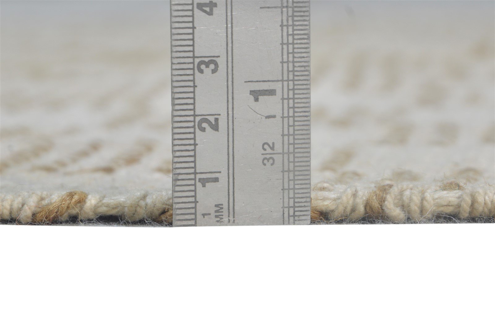 4' X 6' Rug Wool Beige Modern Dhurrie Scandinavian Geometric Room Size Carpet 7864673534101