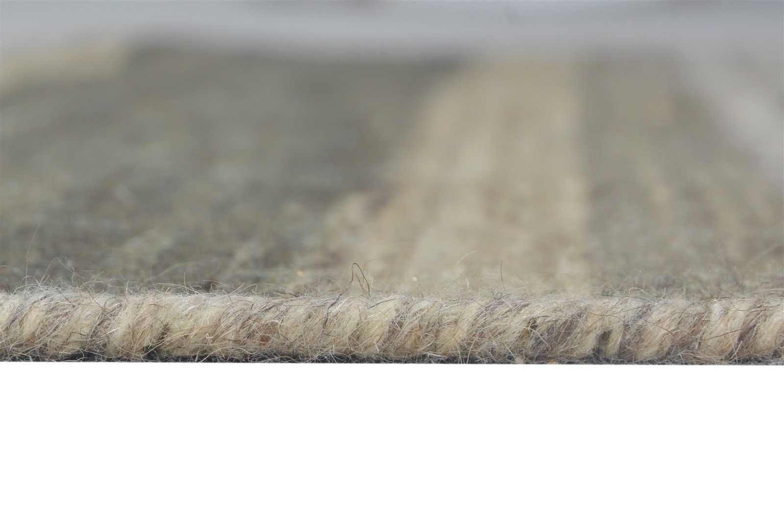4' X 6' Rug Wool Beige Modern Dhurrie Scandinavian Striped Room Size Carpet 7865142640789