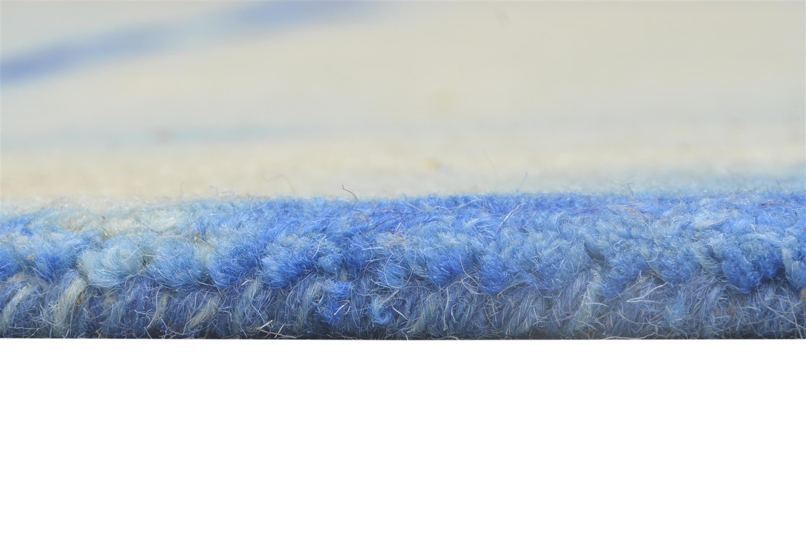 4' X 6' Rug Wool Blue Modern Hand Tufted Shibori Tie Dye Room Size Carpet 7864293261461
