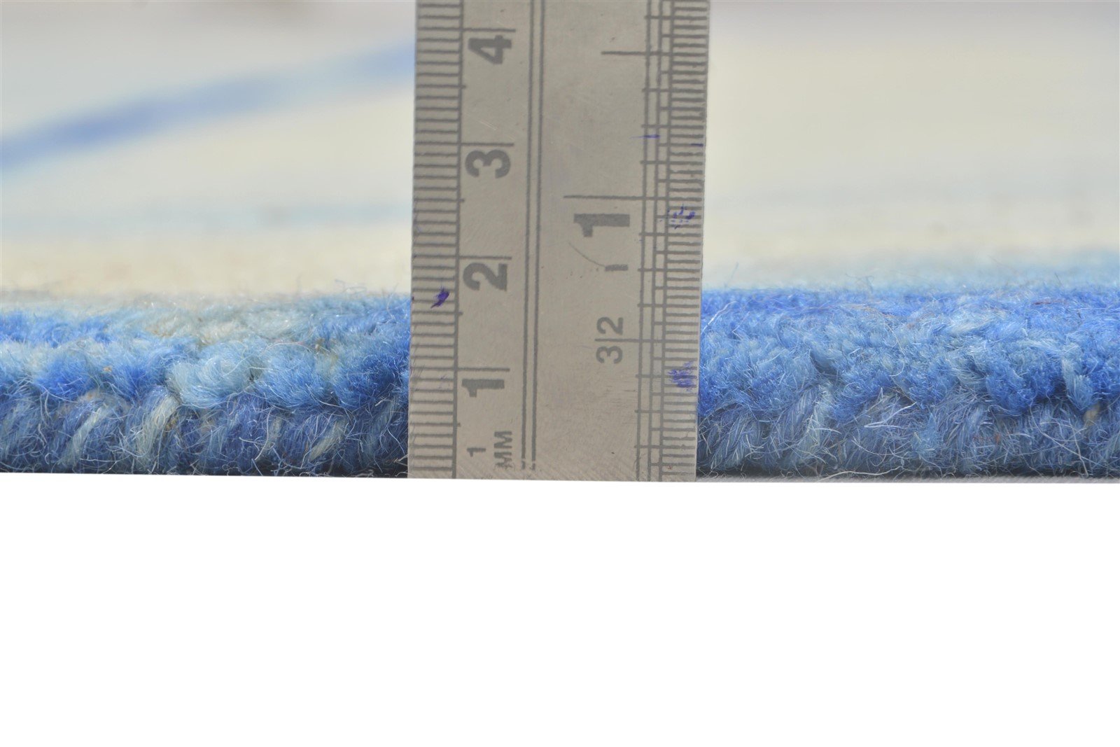 4' X 6' Rug Wool Blue Modern Hand Tufted Shibori Tie Dye Room Size Carpet 7864293261461