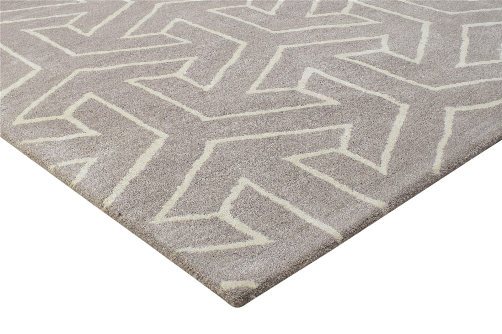 4' X 6' Rug Wool Brown Modern Hand Tufted Scandinavian Arrow Room Size Carpet 7864307024021