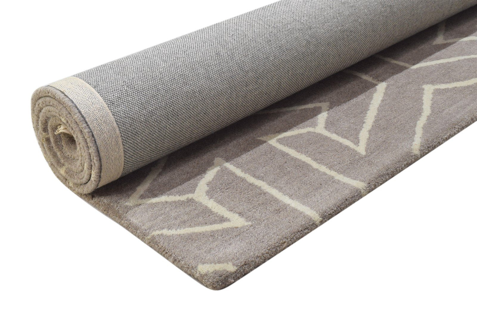 4' X 6' Rug Wool Brown Modern Hand Tufted Scandinavian Arrow Room Size Carpet 7864307024021
