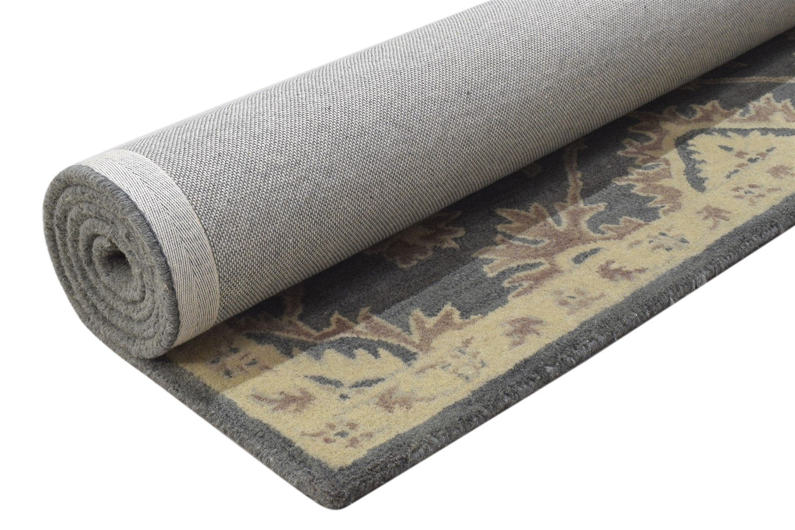 4' X 6' Rug Wool Dark Grey Persian Hand Tufted Oushak Oriental Room Size Carpet 7864306401429