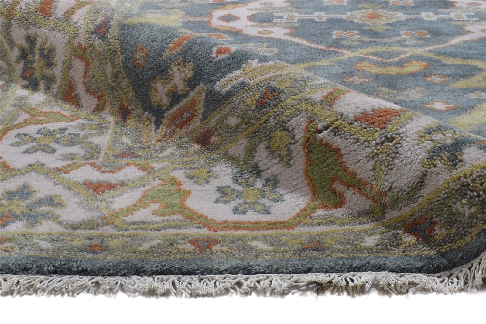 4' X 6' Rug Wool Dark Grey Persien Hand Knotted Oushak Oriental Room Size Carpet 7864328552597