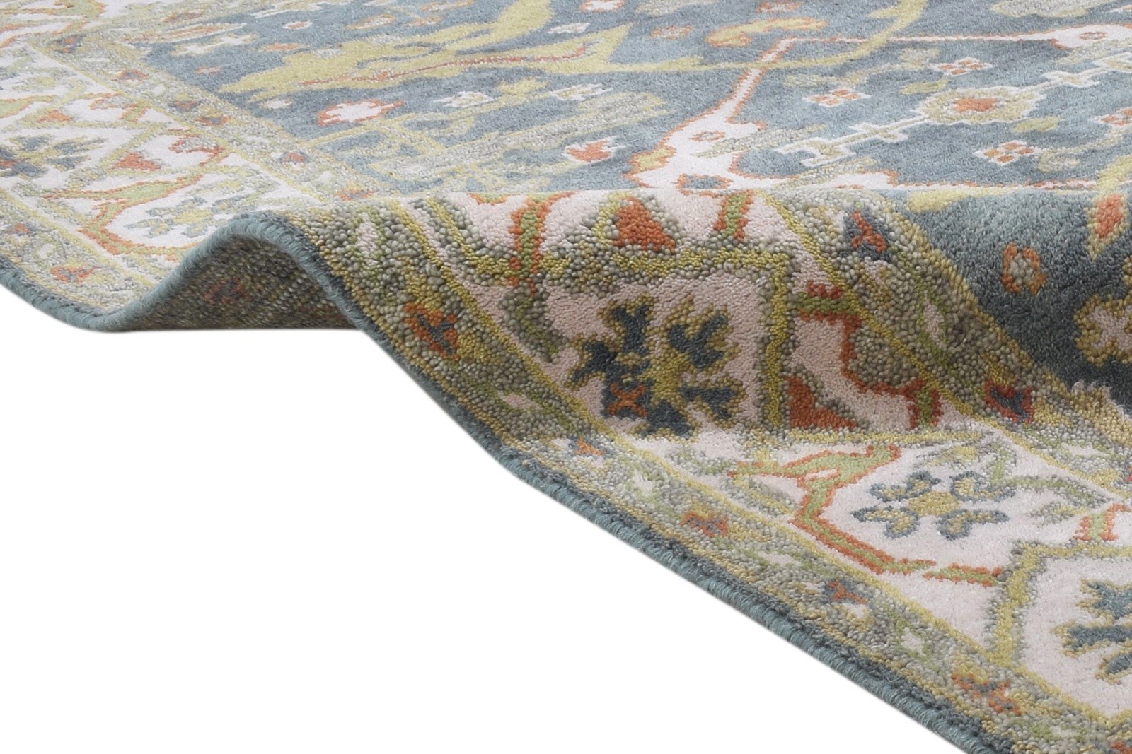 4' X 6' Rug Wool Dark Grey Persien Hand Knotted Oushak Oriental Room Size Carpet 7864328552597