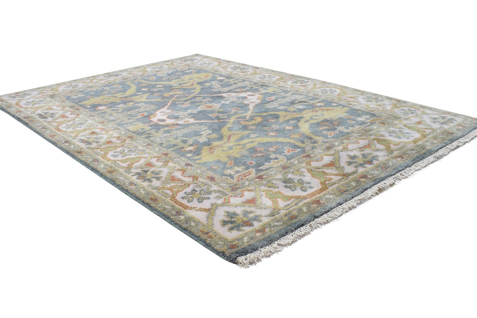 4' X 6' Rug Wool Dark Grey Persien Hand Knotted Oushak Oriental Room Size Carpet 7864328552597