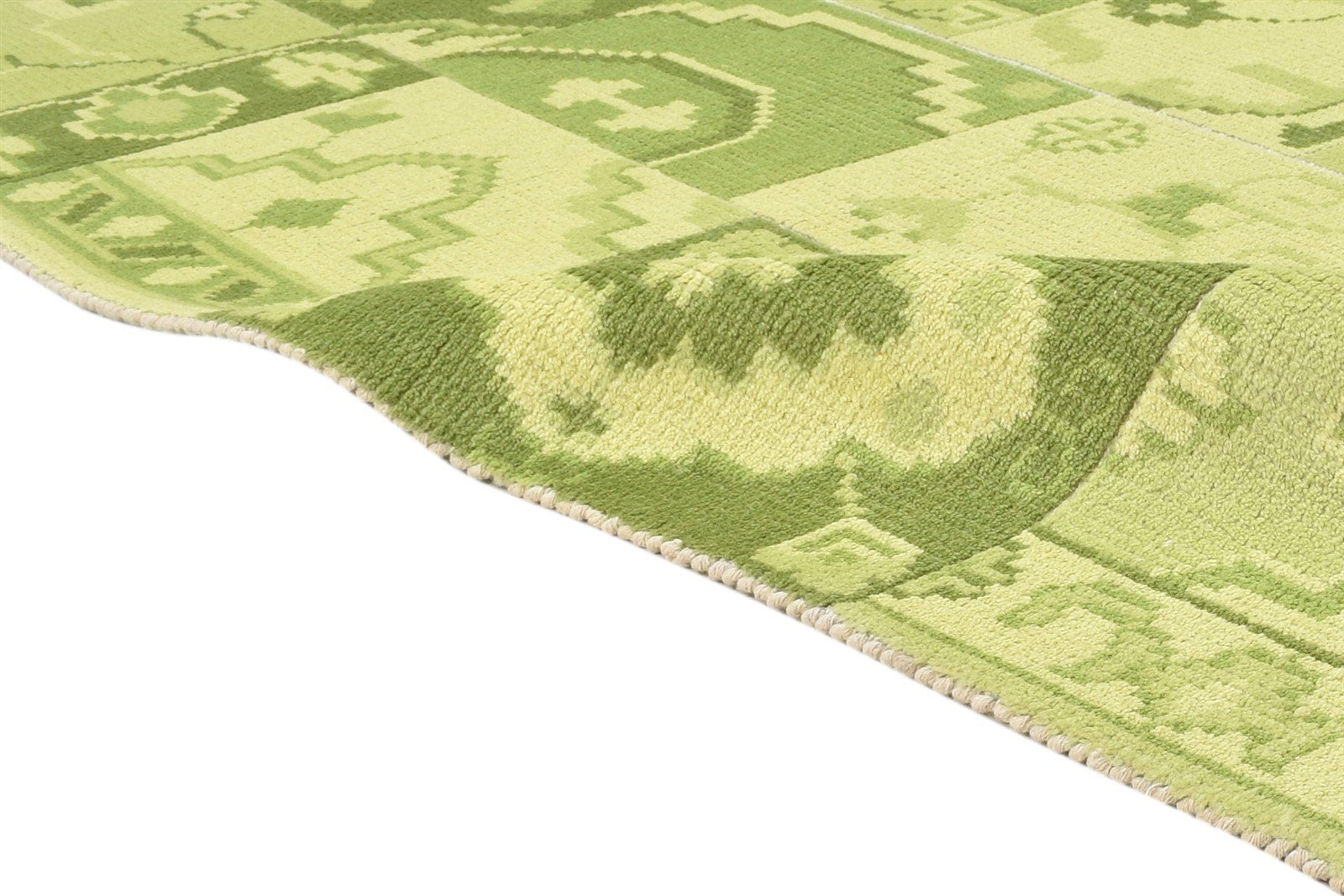 4' X 6' Rug Wool Green Persian Hand Knotted Mughal Oriental Room Size Carpet 7864873517205