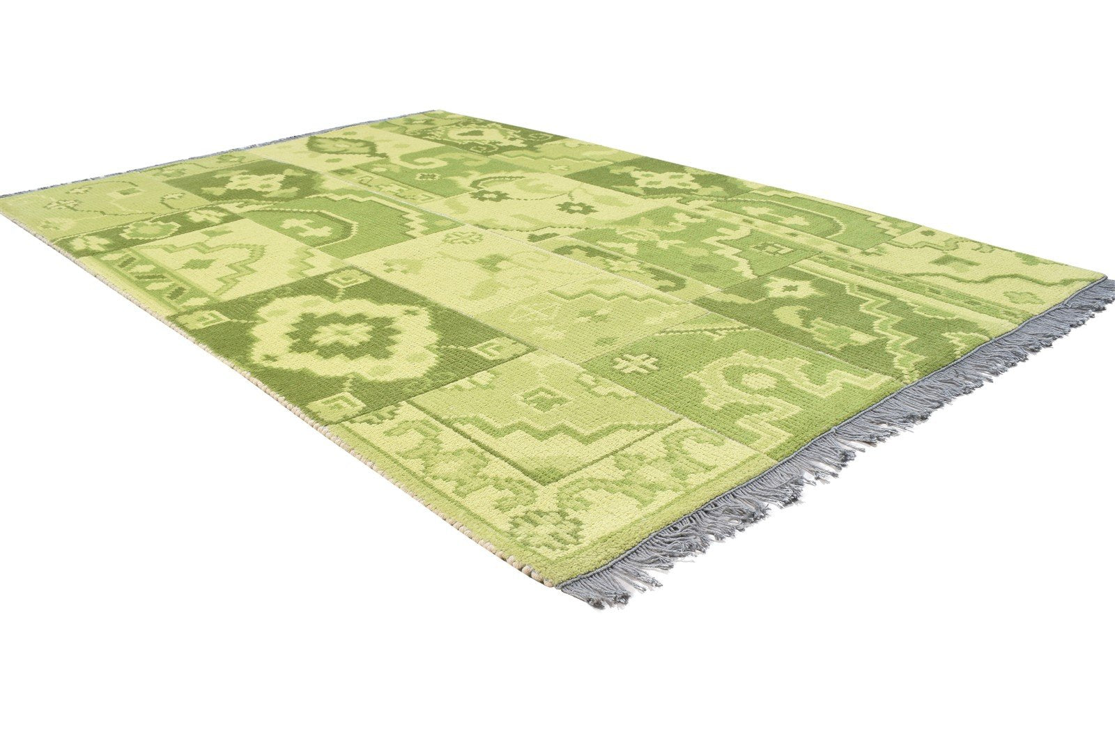4' X 6' Rug Wool Green Persian Hand Knotted Mughal Oriental Room Size Carpet 7864873517205
