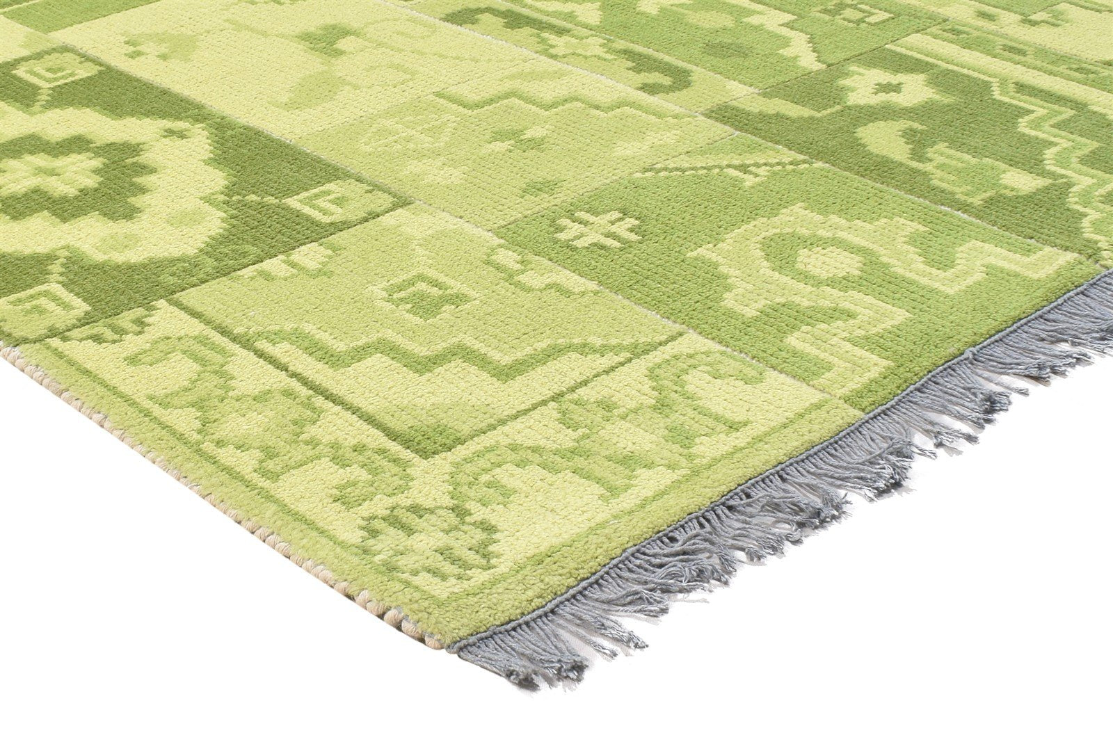 4' X 6' Rug Wool Green Persian Hand Knotted Mughal Oriental Room Size Carpet 7864873517205